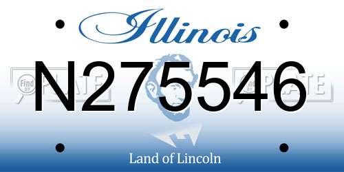 N275546 Illinois License Plate