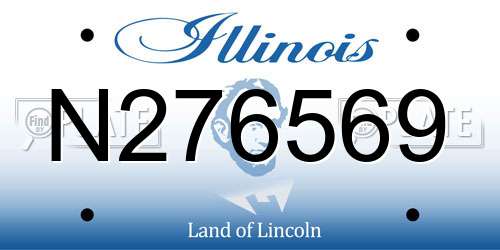 N276569 Illinois License Plate