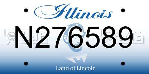 N276589 Illinois License Plate