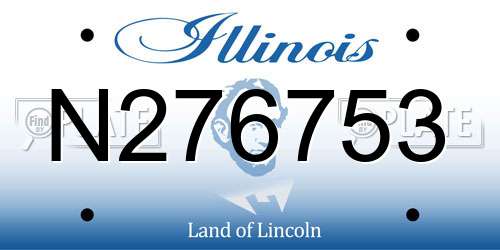 N276753 Illinois License Plate