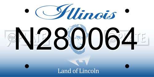 N280064 Illinois License Plate