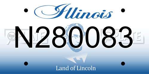 N280083 Illinois License Plate