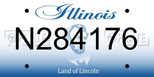 N284176 Illinois License Plate