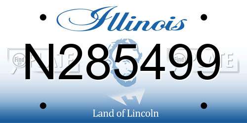 N285499 Illinois License Plate