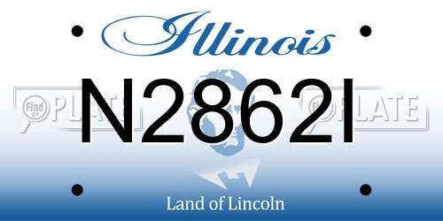 N2862I Illinois License Plate