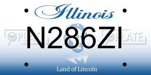 N286ZI Illinois License Plate
