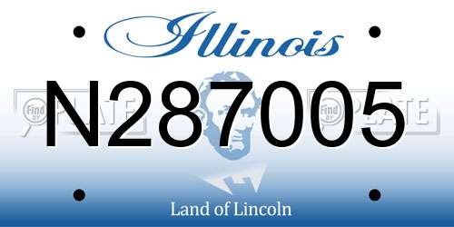 N287005 Illinois License Plate
