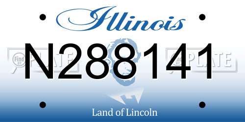 N288141 Illinois License Plate