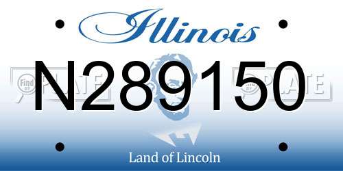 N289150 Illinois License Plate