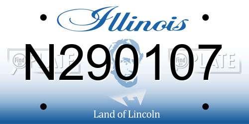 N290107 Illinois License Plate