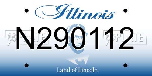 N290112 Illinois License Plate