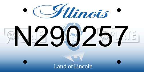 N290257 Illinois License Plate