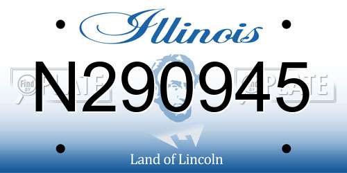 N290945 Illinois License Plate