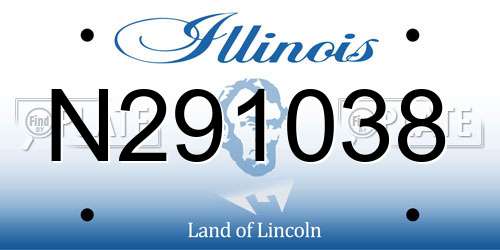 N291038 Illinois License Plate