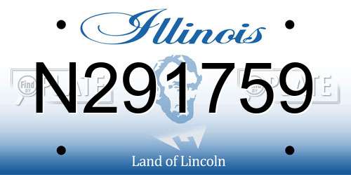 N291759 Illinois License Plate