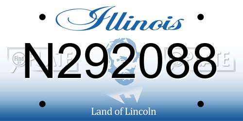 N292088 Illinois License Plate