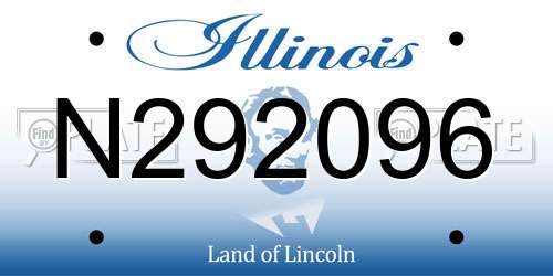 N292096 Illinois License Plate