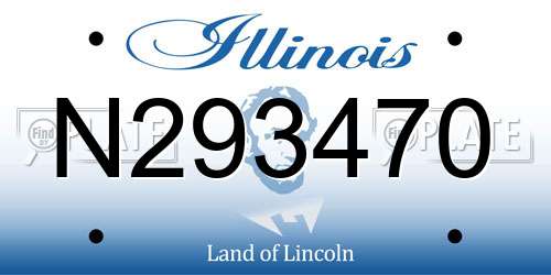 N293470 Illinois License Plate