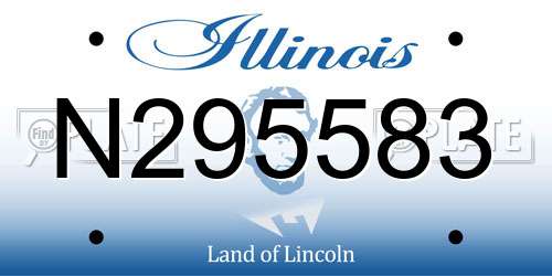 N295583 Illinois License Plate