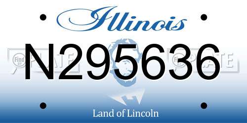 N295636 Illinois License Plate