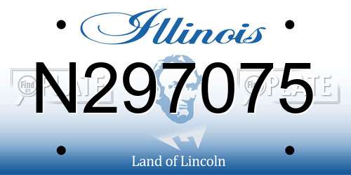 N297075 Illinois License Plate
