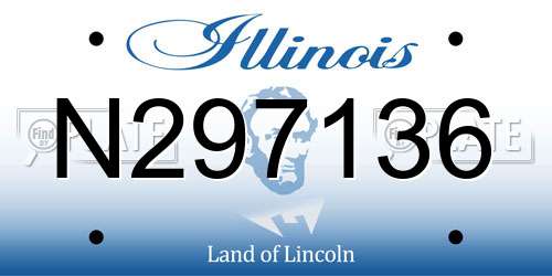 N297136 Illinois License Plate