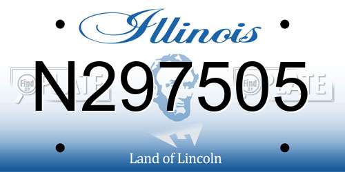 N297505 Illinois License Plate