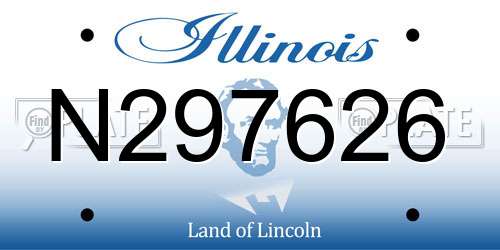 N297626 Illinois License Plate