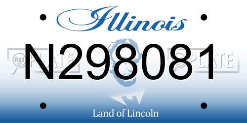 N298081 Illinois License Plate