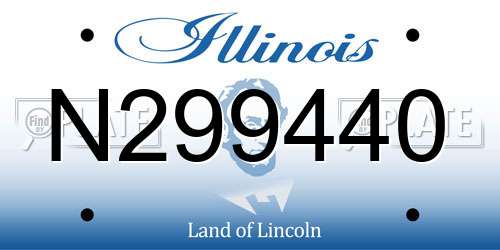 N299440 Illinois License Plate