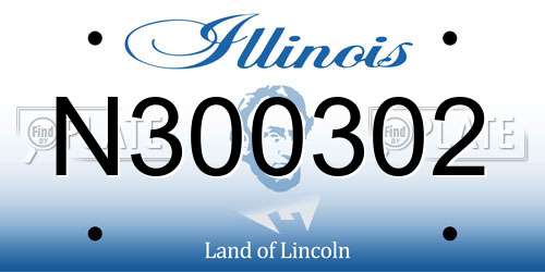 N300302 Illinois License Plate