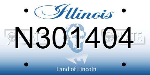 N301404 Illinois License Plate