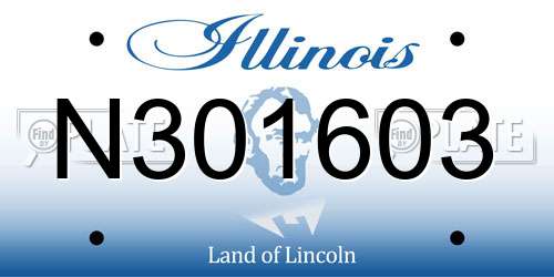 N301603 Illinois License Plate