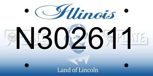 N302611 Illinois License Plate