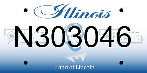 N303046 Illinois License Plate