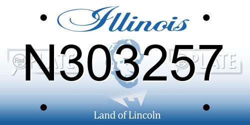 N303257 Illinois License Plate