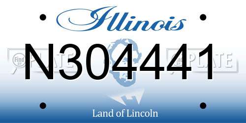 N304441 Illinois License Plate