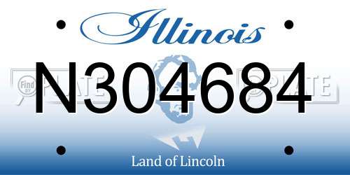 N304684 Illinois License Plate