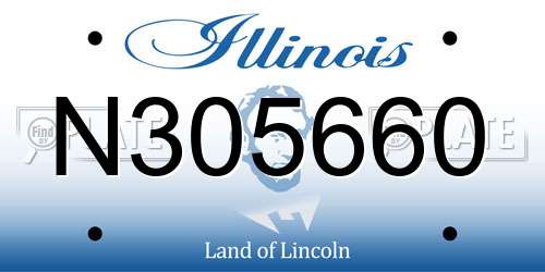 N305660 Illinois License Plate