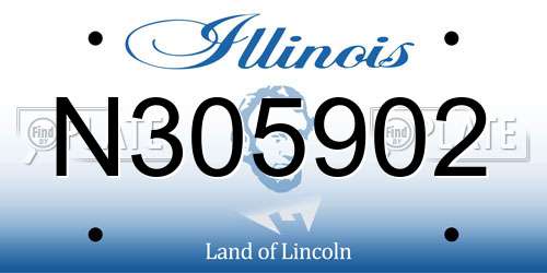N305902 Illinois License Plate