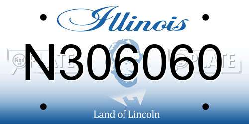 N306060 Illinois License Plate