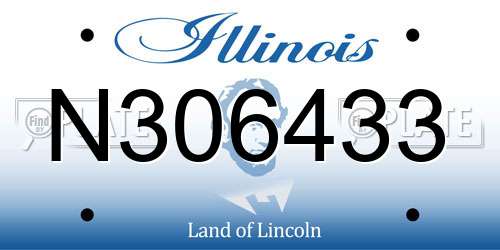N306433 Illinois License Plate
