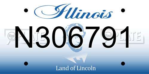 N306791 Illinois License Plate