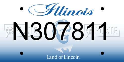 N307811 Illinois License Plate