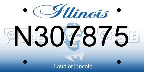 N307875 Illinois License Plate