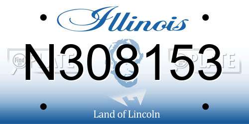 N308153 Illinois License Plate
