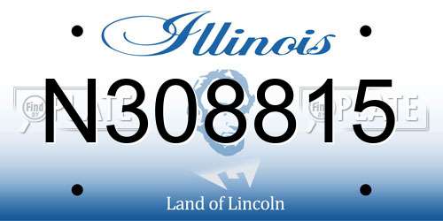 N308815 Illinois License Plate