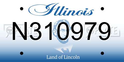 N310979 Illinois License Plate