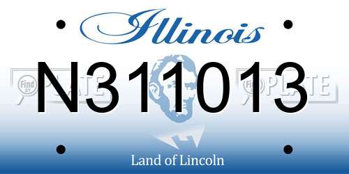 N311013 Illinois License Plate