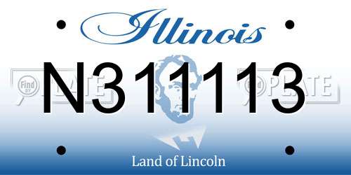 N311113 Illinois License Plate
